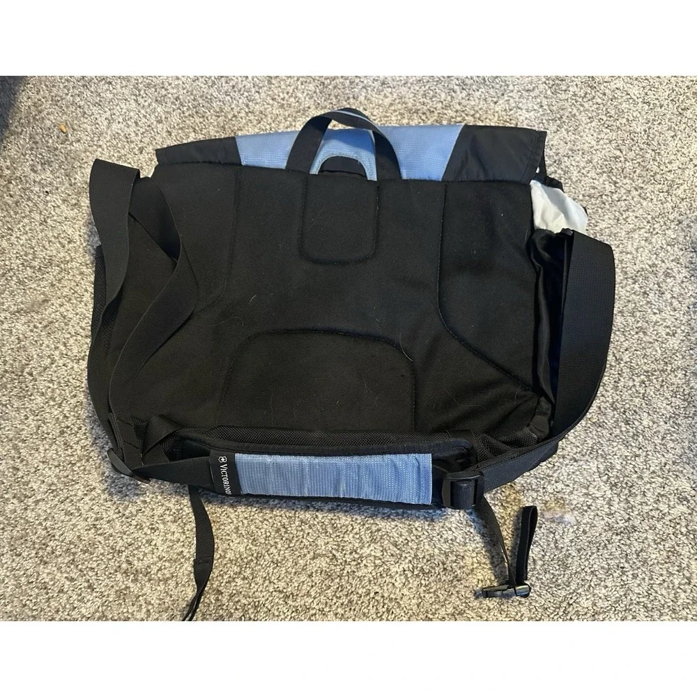Victorinox Swiss Army Messenger Shoulder Bag Black/Blue Laptop Adjustable Straps